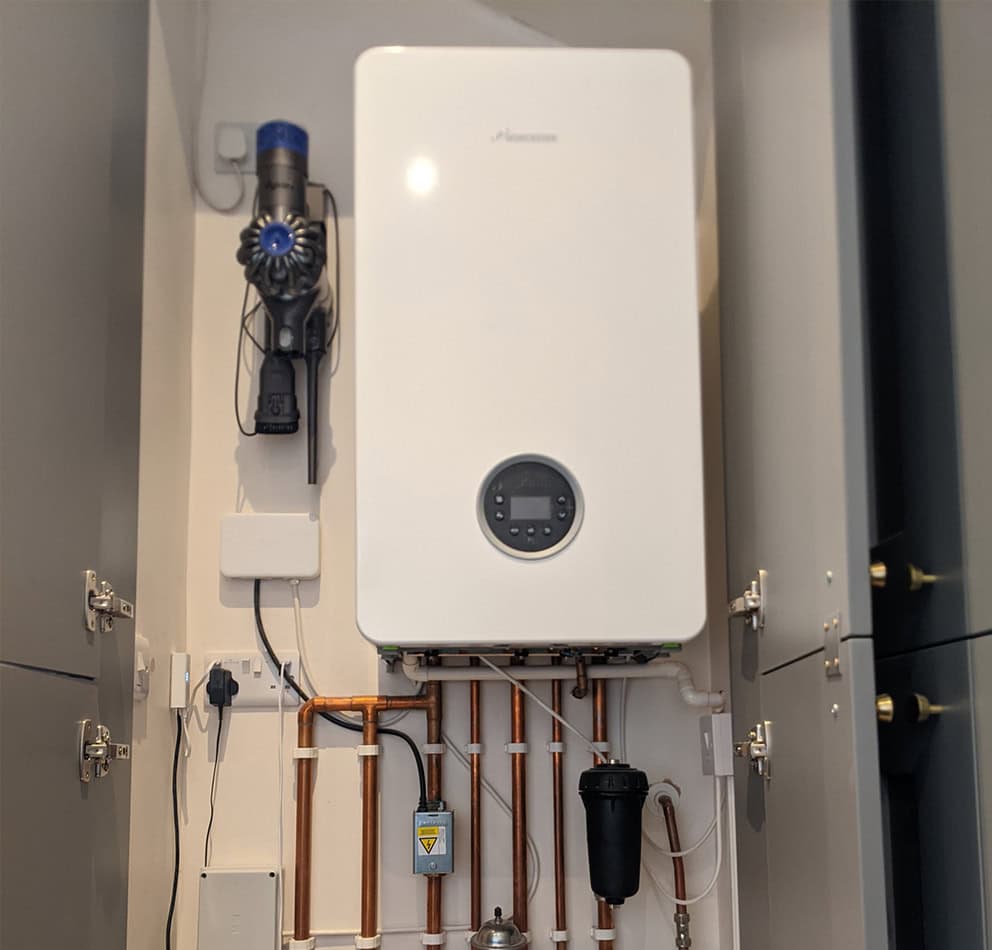 New boiler and pipework installed in a Sheffield property