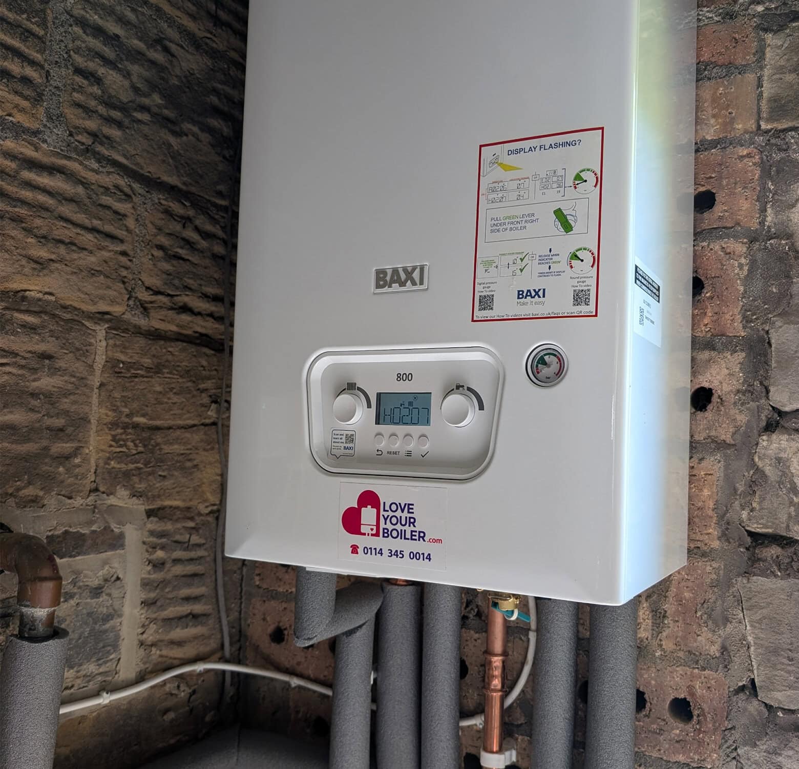 Love Your Boiler van delivering a new Baxi boiler